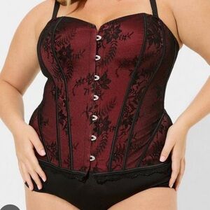 New with Tag Black & Red Corset top